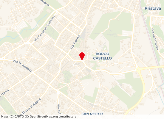 Map of Piazza Cavour - FIrst World War